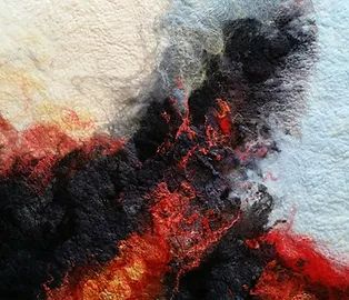 Rae Woolnough, Beautiful Destruction, Felted Art, Wet Felting Projects, Textiles Artwork, Felt Pictures, Textiles Projects, Contemporary Textiles, Peachy Keen