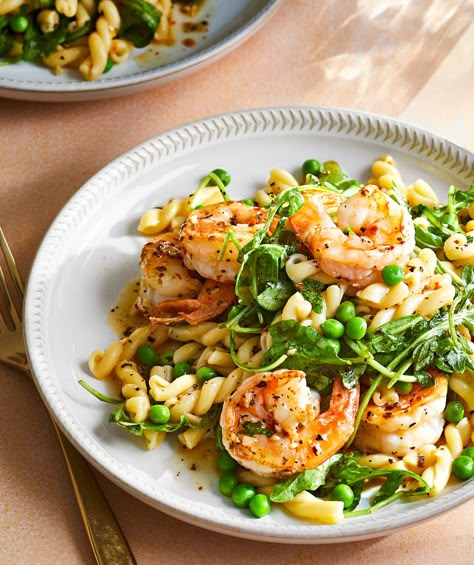 Lemon Shrimp Pasta with Wilted Arugula Fregola Pasta Salad With Grilled Shrimp, Shrimp Arugula Pasta, Shrimp And Arugula, Wilted Arugula, Lemon Shrimp Pasta, Arugula Pasta, Lemon Shrimp, Shrimp Scallops, My Recipe Book