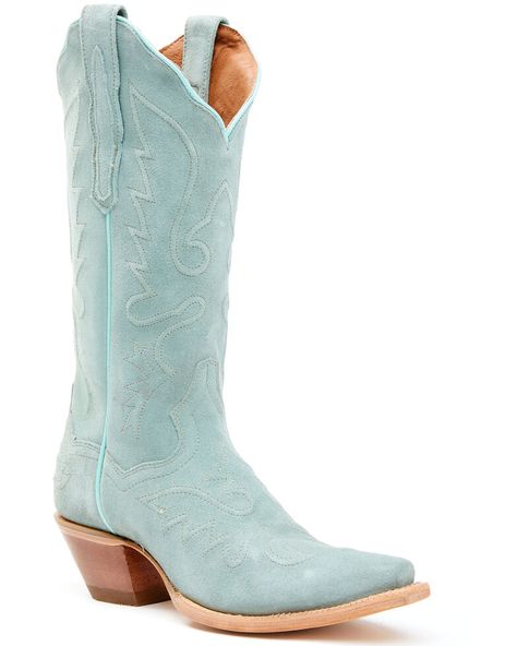 Dan Post Womens Boots, Blue Cowgirl Boots, Women Boots Outfit, Suede Western Boots, Blue Cowboy Boots, Women's Cowboy Boots, Womens Cowgirl Boots, Boot Barn, Dan Post