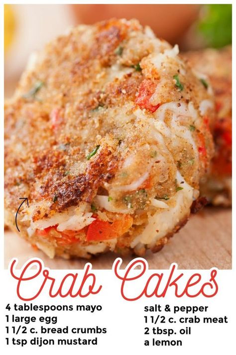 Canned Crab Cakes Recipe, Can Crab Meat Recipes, Crab Recipes Healthy, Crab Cake Recipe Easy, Crab Recipes Easy, Best Crab Cakes, Crab Cakes Easy, Crab Cake Recipes, Seafood Dish Recipes