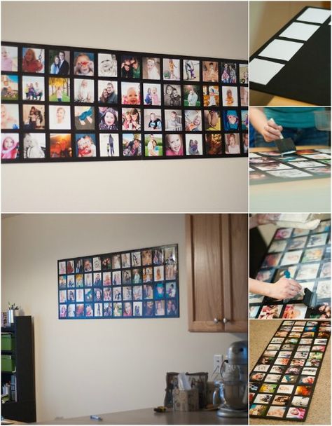 Photo Collage - 20 Cleverly Creative Ways to Display Your Cherished Photos Wall Picture Collage, Collage Apartment, Pictures Collage, Gift Instagram, Wedding Photo Display, Collage Des Photos, Collage Mural, Instagram Wall, Collage Diy