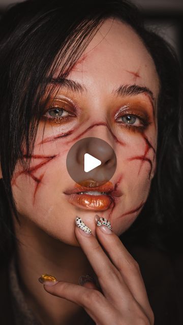 CAROL BARRAGANA on Instagram: "scar makeup 🩹  ib @theystella @thrhko   .  #makeup #sfx #creepy" How To Make Scars Makeup, Scar Sfx Makeup, Halloween Scar Makeup, Scar Makeup Look, Scars Makeup, Scar Makeup, Fun Office, Spooky Party, Makeup Stuff