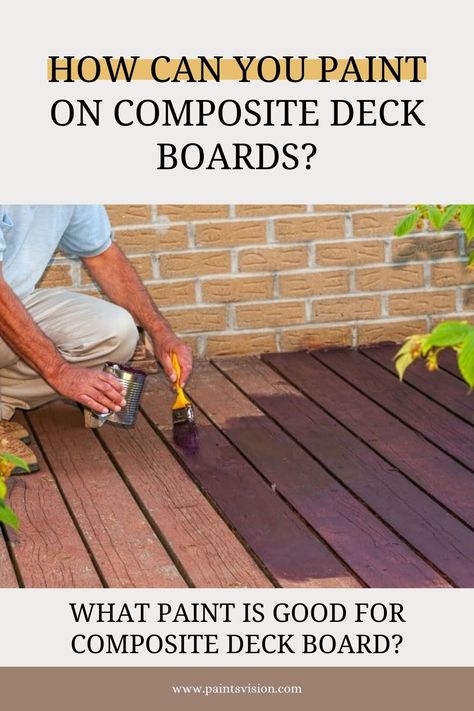 Composite Deck Boards Painted Composite Decking, Composite Deck Paint, Can You Paint Composite Decking, Paint Composite Decking, Painting Composite Decking, Can Painting, Trek Deck, Maintenance Free Deck, Deck Restoration