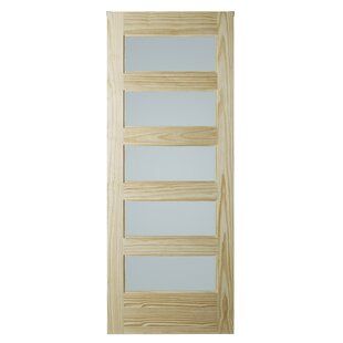 KIBY Paneled Solid Wood Primed Shaker Standard Door | Wayfair Home Office Door, Frosted Glass Pantry Door, Loft Door, Interior Barn Door, Glass Barn Doors, Refinish Kitchen Cabinets, Apartment Organization, Interior Barn Doors, Barn Door Hardware