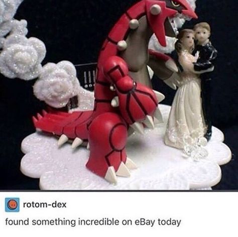 Oh good lord, the Groudon Wedding Cake topper again- Pokemon Wedding, Nerd Wedding, Pokemon Moon, Pokemon 20, Good Lord, Pokemon Memes, Pokemon Funny, Pokemon Games, Catch Em All