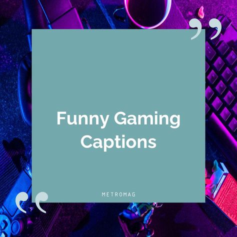 Instagram captions and quotes for gamers who want to showcase their passion. Find the perfect words to make your gaming posts stand out. See all quotes and captions on https://metromag.com/gaming-captions/ Perfect Word, All Quotes, Funny Games, Image Search, Instagram Captions, Good News, Meaningful Quotes, Best Quotes, Good Things