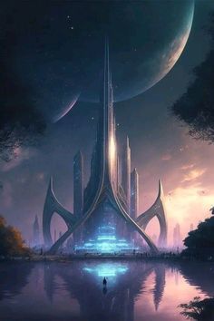 FOR MORE DETAILS CLICK ON THE LINK GIVEN BELOW Futuristic Castle, Castle Fantasy Art, Space Castle, Futuristic Landscape, Futuristic Cities, Futuristic World, Sci Fi Architecture, Magical City, Anime Places