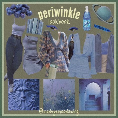 Periwinkle Outfit Aesthetic, Periwinkle Aesthetic Outfit, Periwinkle Outfit Color Combos, Periwinkle Blue Outfit, Periwinkle Clothes, Periwinkle Outfit Ideas, Periwinkle Outfit, Ravenclaw Outfit, Academia Outfits