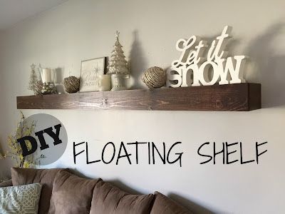 DIY Floating Shelf (in *3* easy steps!) | Rachel & Co. Floating Shelf Over Couch, Shelf Over Couch, Shelves Over Couch, Shelf Above Tv, Shelf Above Couch, Styling Shelf, Diy Floating Shelf, Shelves Above Couch, Shelf Decor Ideas