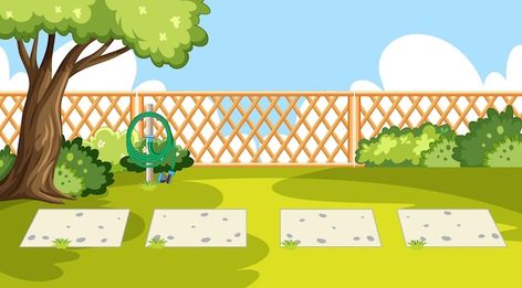 Backyard Illustration, Backyard Background, Backyard House, Diy Rock Art, House Backyard, Garden Illustration, Clip Art Pictures, Kids Game, Public Places