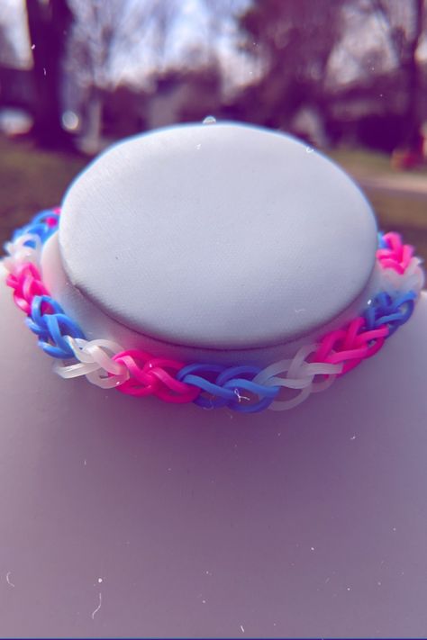 Pride Loom Band Bracelets, Pride Choker, Loom Band Bracelets, Transgender Flag, Loom Band, Trans Flag, Handmade Chokers, Bonnie Bennett, Trans Pride