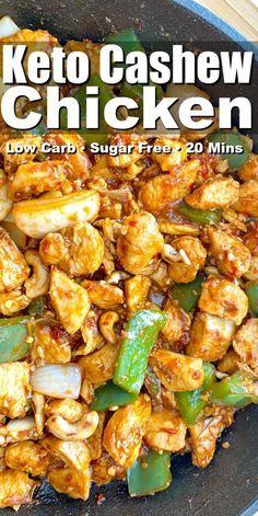 Keto Cashew Chicken, Boiled Egg Diet Plan, Low Carb Chicken Recipes, Cashew Chicken, Low Carb Diet Recipes, Healthy Low Carb Recipes, Keto Recipes Dinner, Low Carb Dinner Recipes, Low Carb Chicken