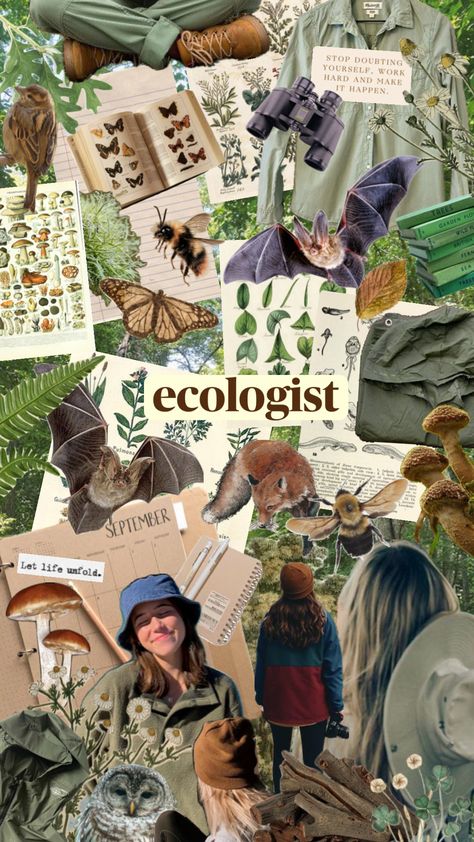 Environmental Science Major, Wildlife Biology, Environmental Scientist, Wildlife Biologist, Granola Girl Aesthetic, Nature Collage, Wildlife Nature, Granola Girl, Marine Biology