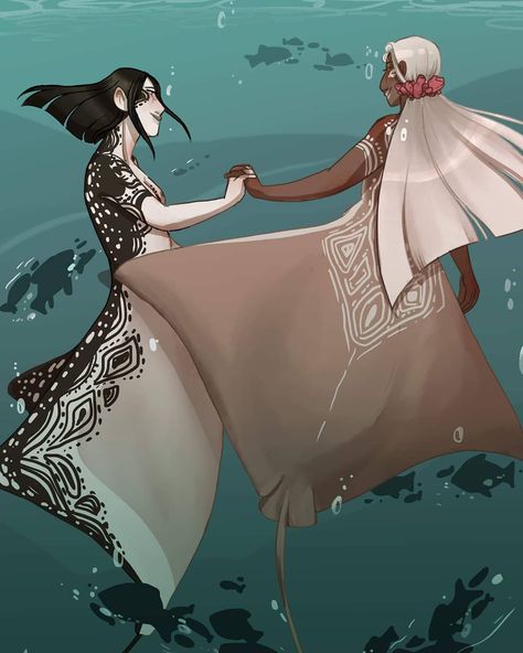 Sting Ray Mermaid, Manta Ray Mermaid, Stingray Mermaid, Dnd Mermaid, Merfolk Art, Mer People, Shark Mermaid, Ocean Stuff, Mermaid Stuff