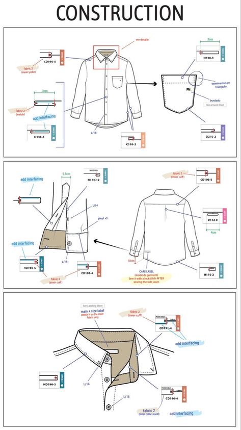 #shirtconstruction #CAD #shirtCAD #linedrawing #manufacturing Spec Sheet Design, Pola Jaket, Mens Shirt Pattern, Sheet Design, Kemeja Lelaki, Sewing Seams, Flat Drawings, Build A Community, Shirt Sewing Pattern