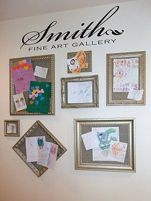 Framed Art Gallery Display Artwork, Displaying Kids Artwork, Kids Art Galleries, Art Display Kids, Art Playroom, Kids Artwork, Artwork Display, Family Art, Childrens Art