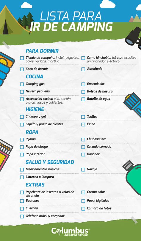 30 cosas que no pueden faltar cuando vayas de camping. Esta lista para ir de camping te ayudará a decidir qué llevar para tu escapada y llevar todo lo que necesitas para la aventura y comodidad en el exterior. Camping Bedarf, Camping Safety, Camping Packing List, Camping List, Family Tent Camping, Camping Organization, Camping Style, Camping Checklist, Camping Glamping