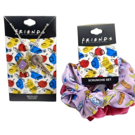 Friends "f.r.i.e.n.d.s"  TV Sitcom Show Necklace and Friends Hair Scrunches Set Friends Jewelry, Friend Things, Friends Necklace, Friends Tv Series, Friends Hair, Friend Necklaces, Friends Tv Show, Friends Tv, New Friends