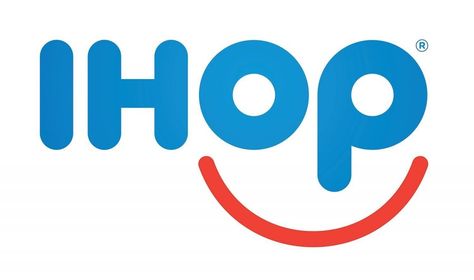 Makes a smiley face because breakfast is a good way to start your day, and also has bold letter suggesting it will make you full. Ihop Logo, International House Of Pancakes, Ihop Pancakes, Bad Logos, Birthday Freebies, Restaurant Logo, Twitter Profile, Logo Food, New Names