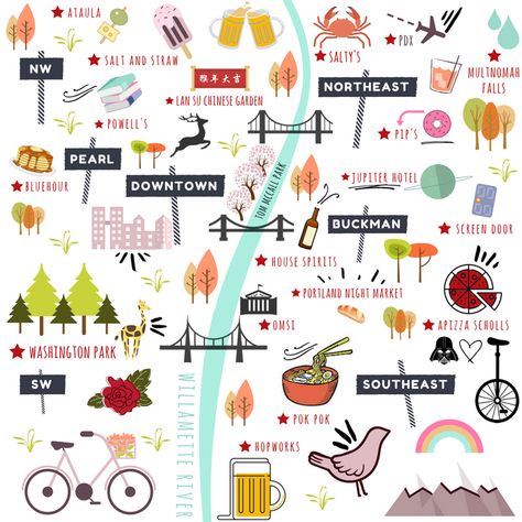 10 Things to Do in Portland to Experience PDX like a Local - Parsnips and Pastries Portland Summer, Salted Honey Pie, Salt And Straw, Portland Map, Things To Do In Portland, Oregon Map, Oregon Trip, Portland Travel, Beautiful Places To Live