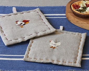 An exclusive collection of handmade items for the by CraftEditions Hand Embroidered Napkins, Embroidered Napkins, Hot Plates, Garden Birds, Artisan Gift, Table Linen, Farm Yard, Crafts Handmade, Pot Holder