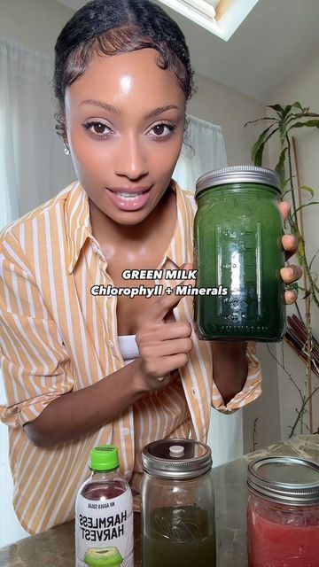 Alkaline With Adina on Instagram: "Dm me “Green Milk” if you want to recipe & ingredients for this life changing drink!! 

Green Milk is a blend of pure and premium Spirulina & Kamut (Ancient Egyptian Wheatgrass). 

These ingredients are extremely high in chlorophyll! Spirulina is also know as “natures vitamin” and contains iron as well as several other minerals for those who are deficient. Wheatgrass is the most potent form of chlorophyll, contains B-12 and 103 minerals! 

As a result of using these ingredients your body is getting all the essential minerals when taking this and you’ll see major differences inside and out! 

I drink Green Milk every single day and have noticed significant changes in my skin, my stomach, my energy levels, circulations and sooo much more! 

Lmk if you want Chlorophyll For Skin, Chlorophyll Smoothie Recipe, Chlorophyll Smoothie, How To Make Chlorophyll, Health Benefits Of Chlorophyll, Spirulina Vs Chlorophyll, Chlorella Vs Spirulina, Green Milk, Essential Minerals