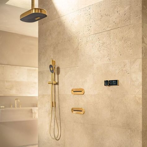 CES 2023 News: Kohler Launches Smart Bathroom and Kitchen Devices to Enhance Wellness Color Bathroom Design, Kohler Shower, Kohler Bathroom, Dream Shower, Roller Design, Bathtub Doors, Shower Controls, Smart Bathroom, Digital Showers