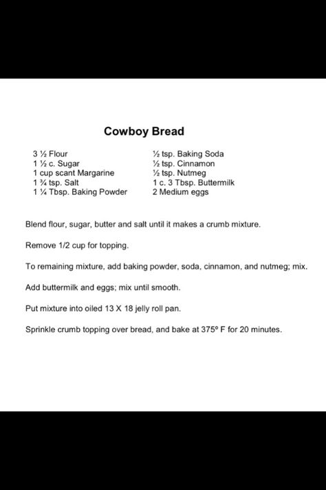 Cowboy Bread School Recipe, School Chili Recipe, Cowboy Bread Recipe, Cowboy Bread, Cupcakes Homemade, Hearty Food, Bountiful Baskets, School Lunch Recipes, Cafeteria Food