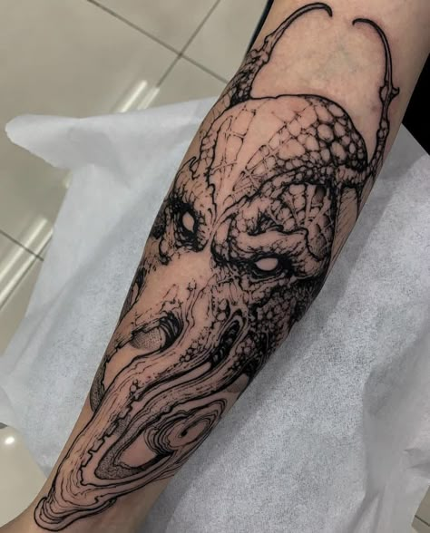 Cthulhu Tattoo, Quetzalcoatl Tattoo, Kraken Tattoo, Husband Tattoo, Octopus Tattoo Design, Tiger Tattoo Design, Forearm Sleeve Tattoos, Octopus Tattoo, Lily Tattoo