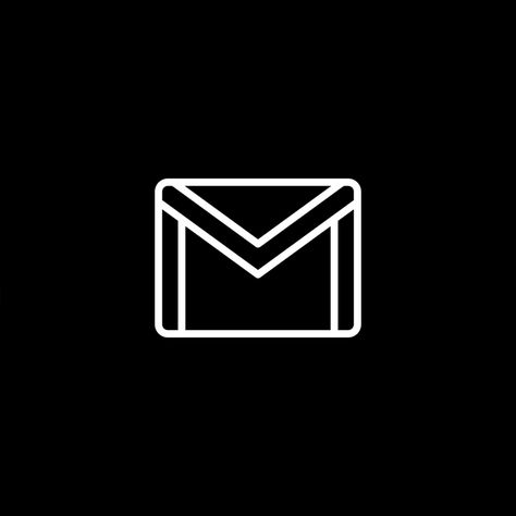 Black And White Gmail Icon, All Apps Icon, App Ikon, App Store Icon, Mobile App Icon, Logo Application, Black Wallpaper Iphone Dark, App Background, Black App