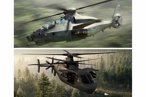 Lockheed's Sikorsky and Bell Textron Inc. will compete for the U.S. Army's Future Attack Reconnaissance Aircraft program. Future Warfare, Sikorsky Aircraft, Bell Helicopter, Ah 64 Apache, Reconnaissance Aircraft, New Aircraft, Military News, Us Soldiers, Aircraft Design