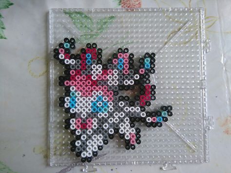 Sylveon Eevee Pokemon Perler Hama Beads Eevee Perler Beads, Sylveon Perler Beads, Pokemon Pearl Beads, Sylveon Perler, Sylveon Pixel Art, Perler Bead Pokemon Patterns, Hama Beads Pokemon, Pokémon Perler, Pokemon Perler