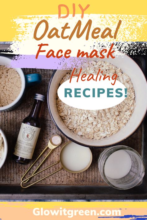 Get healing oatmeal face mask recipes from Glowitgreen.com! These recipes are perfect for calming and softening the skin for an improved hydrated complexion! Anyone with problematic irritated skin will benefit from oats' soothing, hydrating properties. Diy Oatmeal Face Mask, Oats Face Mask, Oatmeal Face Mask, Face Mask Ingredients, Soothing Face Mask, Mask Recipes, Find Your Style Fashion, Natural Beauty Remedies, Fashion Quiz