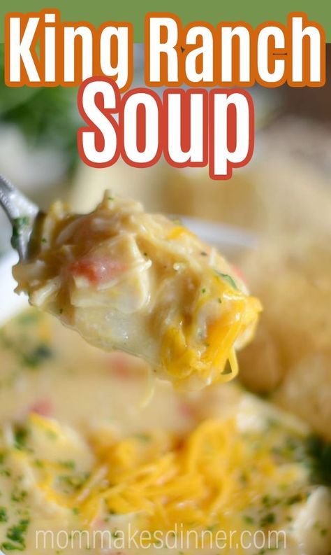 King Ranch Chicken Soup, Ranch Soup, Ranch Chicken Soup, Crossiant Recipes, King Ranch Chicken, Seafood Dinner Recipes, Great Dinner Recipes, Chicken Crockpot, Healthy Homemade Recipes