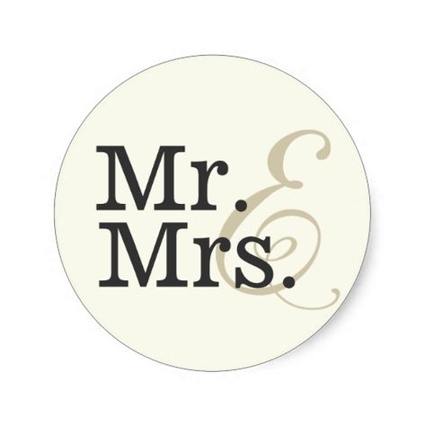 Classy Ivory White Mr. and Mrs. Wedding Favor Stickers White Wedding Favors, Wedding Favor Stickers, Mr And Mrs Wedding, Envelope Seals, Wedding Stickers, Mr And Mrs, Wedding Favor, Ivory White, Round Stickers