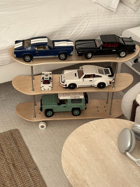 Lego Decor Ideas, Lego House Decor, Lego Decorations Room Aesthetic, Lego Apartment Ideas, Lego Cars Aesthetic, Room Fragrance, Lego Car Display Ideas, Lego Decor, Lego Aesthetic