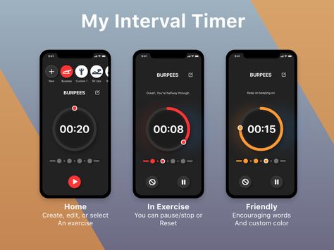 Step Counter App, Unique Apps, Ux Design Mobile, Pomodoro Timer, Timer App, Modern Mobile, Step Counter, Software Apps, Kitchen Timer