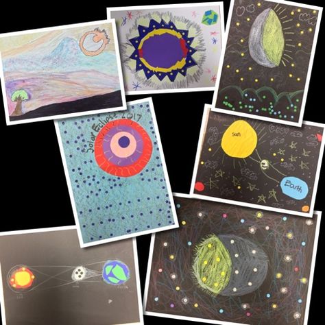 Mrs. Knight's Smartest Artists: Solar eclipse illustrations in 4/5 Solar Eclipse Art Lesson, Solar Eclipse Art Projects, Solar Eclipse Art For Kids, Solar Eclipse Art, Eclipse Art, Eclipses Art, 2024 Eclipse, Art Life, Teach Kids