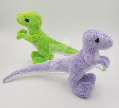 Purple and Green Raptors Plush Commission! by Lunarchik13 on DeviantArt Custom Raptor, Pokemon Ditto, Raptor Dinosaur, Dinosaur Plush Toy, Sewing Stuffed Animals, Dinosaur Plush, Purple And Green, Green And Purple, Stuffed Animal