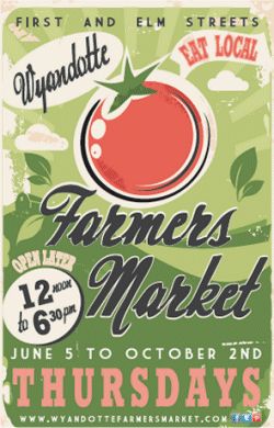 Poster style ideas Farmers Market Poster, Wyandotte Michigan, Farmers Market Logo, Nashville Farmers Market, College Marketing, Vintage Inspired Signs, Book Badge, University Marketing, Farmers Market Display