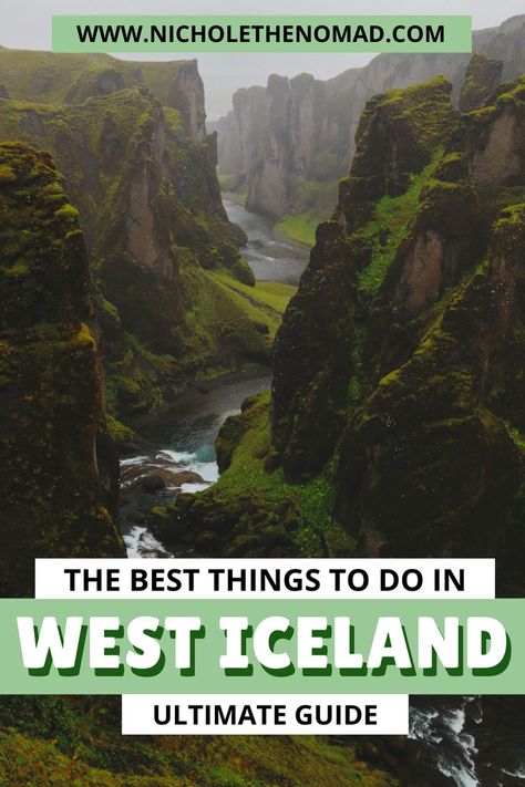 The best west Iceland attractions! If you are visiting Iceland, you are likely to visit the west coast of Iceland because many of the most beautiful and fun things to do are there! This guide has everything you need to know about the best things to do in West Iceland! Hiking Iceland, Waterfalls In Iceland, Iceland Hiking, West Iceland, Travel To Iceland, Iceland Summer, Things To Do In Iceland, Iceland Vacation, Iceland Travel Guide