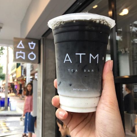 Talk about boba 😍 | Talk Boba on Instagram: “Charcoal lattes anyone? What would be a good name for this? 😎😎⠀ ⠀ ⠀ ⠀ ⠀ @bosssom #boba #bobalove #bobalife #tapioca #thaitea #milktea…” Shop Name Ideas, Boba Pearls, Bubble Tea Shop, Bubble House, Boba Drink, Thai Tea, Coffee Png, Shop Name, Tea Bar