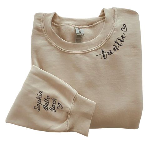 PRICES MAY VARY. 💝【UNIQUE CUSTOM SHIRT】Easily make your embroidered shirt by yourself. Click on “Customize now” to add your personalzation. It will be the best funny shirt for women. Perfect gift for Mother's Day, Father's Day, Birthday, Anniversary, Valentine's Day, Christmas, and Easter. 💝【HIGH-QUALITY MATERIAL】Our embroidered products are made with a distinctive, soft, and comfortable cotton blend, it will make you feel soft and comfortable all day when wearing these shirts. 💝【FEATURE】The Mama Embroidered Sweatshirt, Dog Mama Shirt, Mama T Shirt, Kids Names, Mama Shirts, Mama Sweatshirt, Mom And Grandma, Personalized Clothes, Custom Sweatshirts