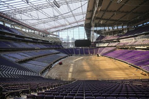 Gallery of U.S. Bank Stadium: A Game-Changing, Multi-Purpose NFL Stadium - 5 Stadium Interior, Us Bank Stadium, Nfl Stadium, Us Bank, Nfl Stadiums, Contemporary Building, Sports Stadium, Game Change, American Sports