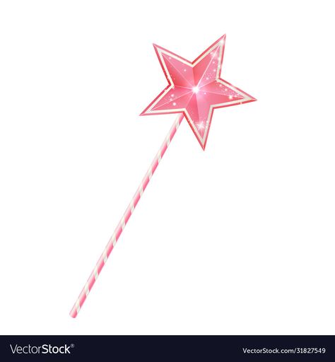 Fairy Wand Aesthetic, Fairy Magic Wand, Oz Aesthetic, 3d Princess, Fairy Stick, Star Vector, Pixie Sticks, Princess Wands, Magic Stick