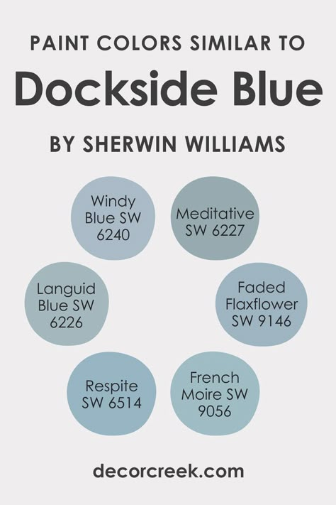 Colors Similar to Dockside Blue SW 7601 by Sherwin-Williams Sw Windy Blue Bedroom, Sw Faded Flaxflower, Dockside Blue Sherwin Williams, Dockside Blue, French Blue Paint, Zyla Colors, Blue Wall Colors, Girl Bed, Light Sea Green