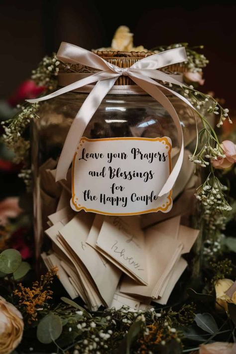 Prayer jar for wedding Wedding Decorations Christian, Wedding Letter Board Ideas, Christian Themed Wedding, Christian Wedding Reception Ideas, Christ Centered Wedding Ceremony, Diy Decor Wedding, Wedding Ideas Cute, Vow Renewal Reception Ideas, Jesus Wedding Ideas