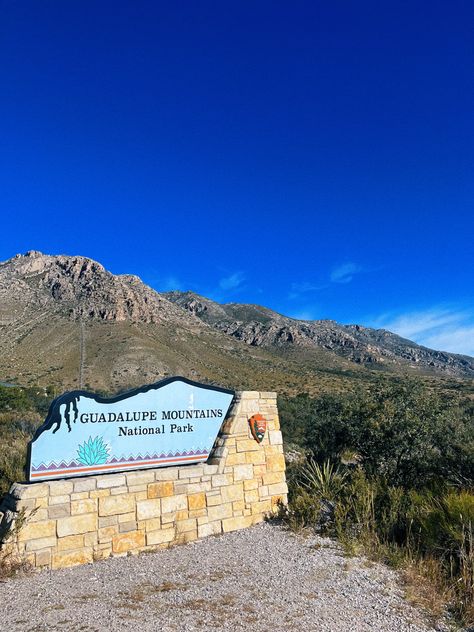 Texas Aesthetic, Hiking In Texas, Park Entrance, Texas State Parks, Texas Adventure, Guadalupe Mountains National Park, Guadalupe Mountains, Texas Roadtrip, Adventure Hiking