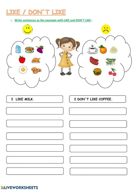 English Grammar For Kids, Grammar For Kids, English Activities For Kids, English For Beginners, Learning English For Kids, English Grammar Worksheets, English Phonics, First Day Of School Activities, Likes And Dislikes