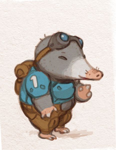 Monty Mole Mole Illustrations, Mole Idea, Monty Mole, Medieval Drawings, Android Art, Computer Games, Skyfall, Creature Concept, Illustration Character Design